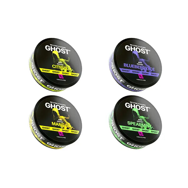 16mg Ghost Medium Nicotine Pouches - 20 Pouches - Smoking Products