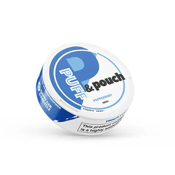 16mg Puff & Pouch Snus Nicotine Pouches - 20 Pouches - 5 Flavours - Peppermint - Smoking Products