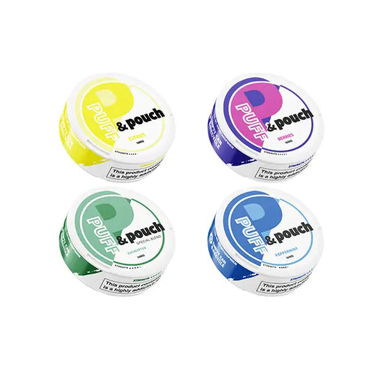 16mg Puff & Pouch Snus Nicotine Pouches - 20 Pouches - 5 Flavours - Smoking Products