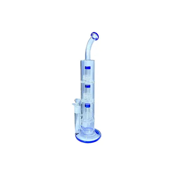 18’’ Large Percolator Glass Bong Mixed Designs -BG009 - GS1167 - Smoking Products