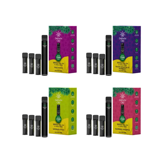 1800mg Darwin CBD + CBG 4 in 1 Pod Vape Kit 2500 Puffs - Berry Lemonade - CBD Products