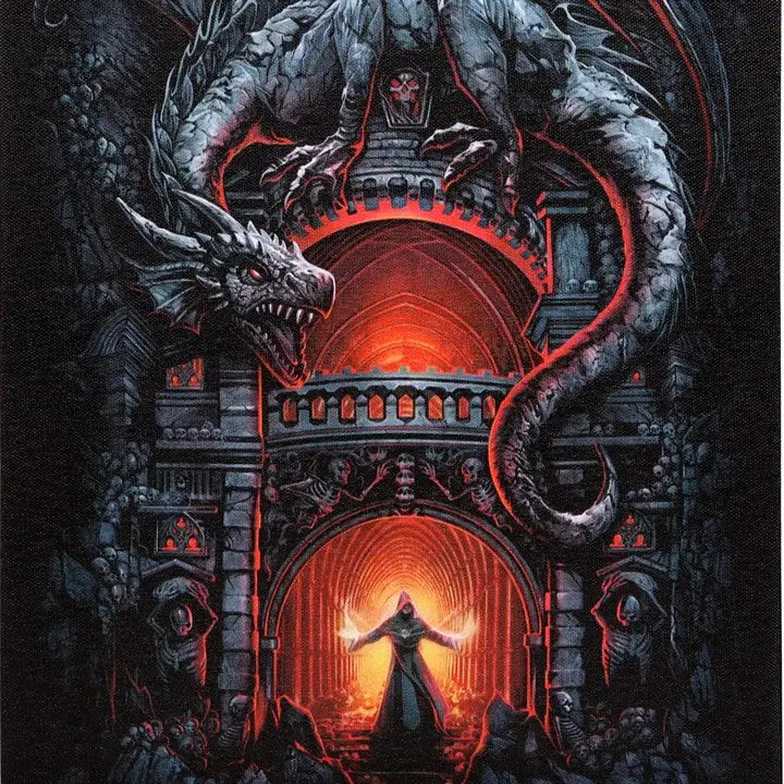 19x25cm Dragon’s Lair Canvas Plaque by Spiral Direct