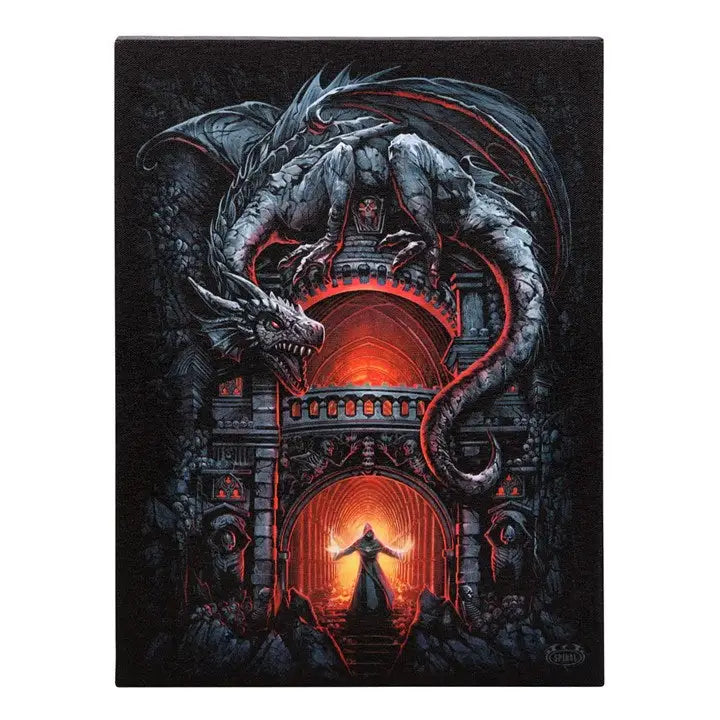 19x25cm Dragon’s Lair Canvas Plaque by Spiral Direct