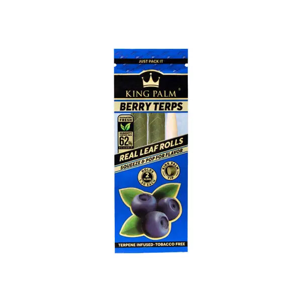 2 King Palm Flavoured Slim 1.5G Rolls - Smoking Products