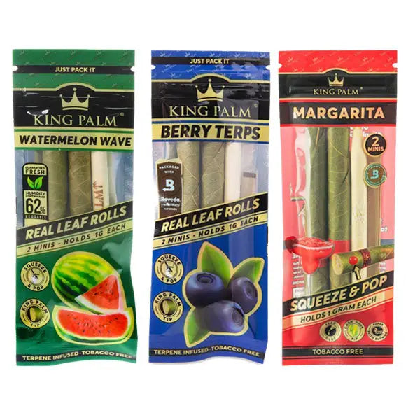 2 King Palm Mini Rolls - Magic Mint - Smoking Products
