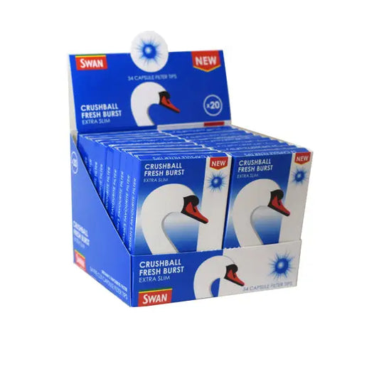 20 Swan Crushball Fresh Burst Extra Slim Filter Tips - Smoking Products