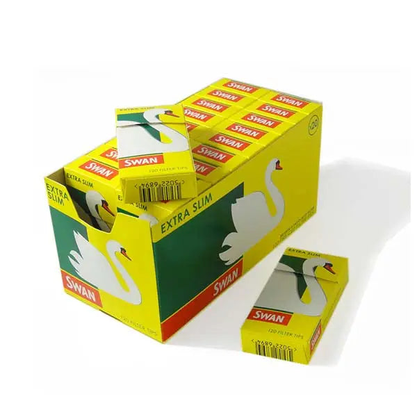 20 Swan Extra Slim PreCut Filter Tips - Smoking Products