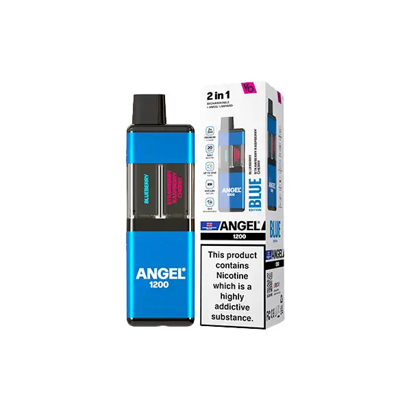 20mg Angel 1200 2in1 By Vapes Bar Dual Prefilled Pod Kit 1200 Puffs - Blue Edition - Vaping Products