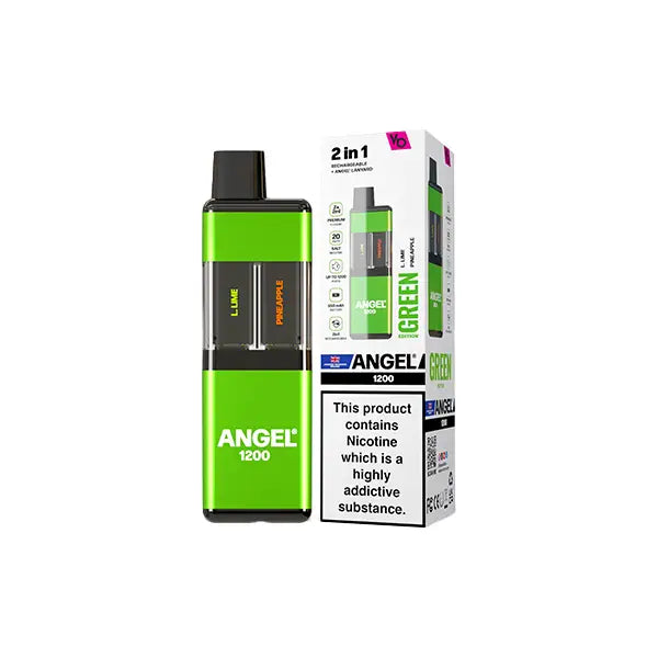 20mg Angel 1200 2in1 By Vapes Bar Dual Prefilled Pod Kit 1200 Puffs - Vaping Products