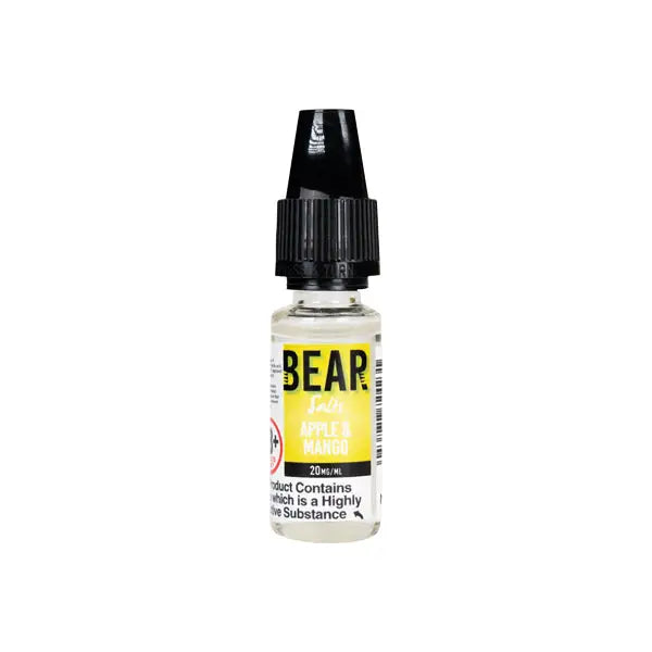 20mg Bear Flavours Vape 10ml Nic Salts (50VG/50PG) - Apple & Mango - Vaping Products