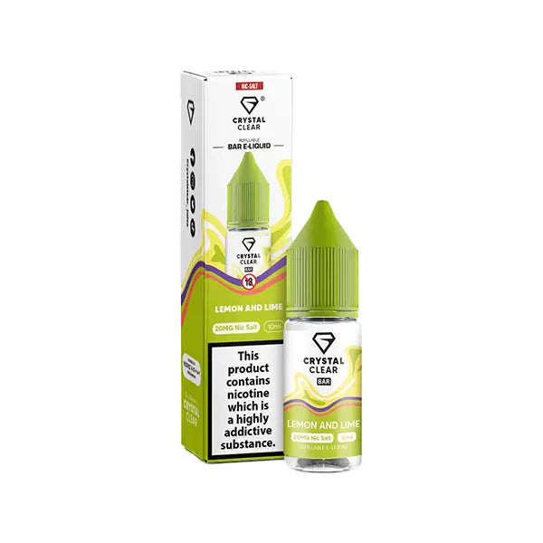 20mg Crystal Clear Nic Salt 10ml (50VG/50PG) - Vaping Products