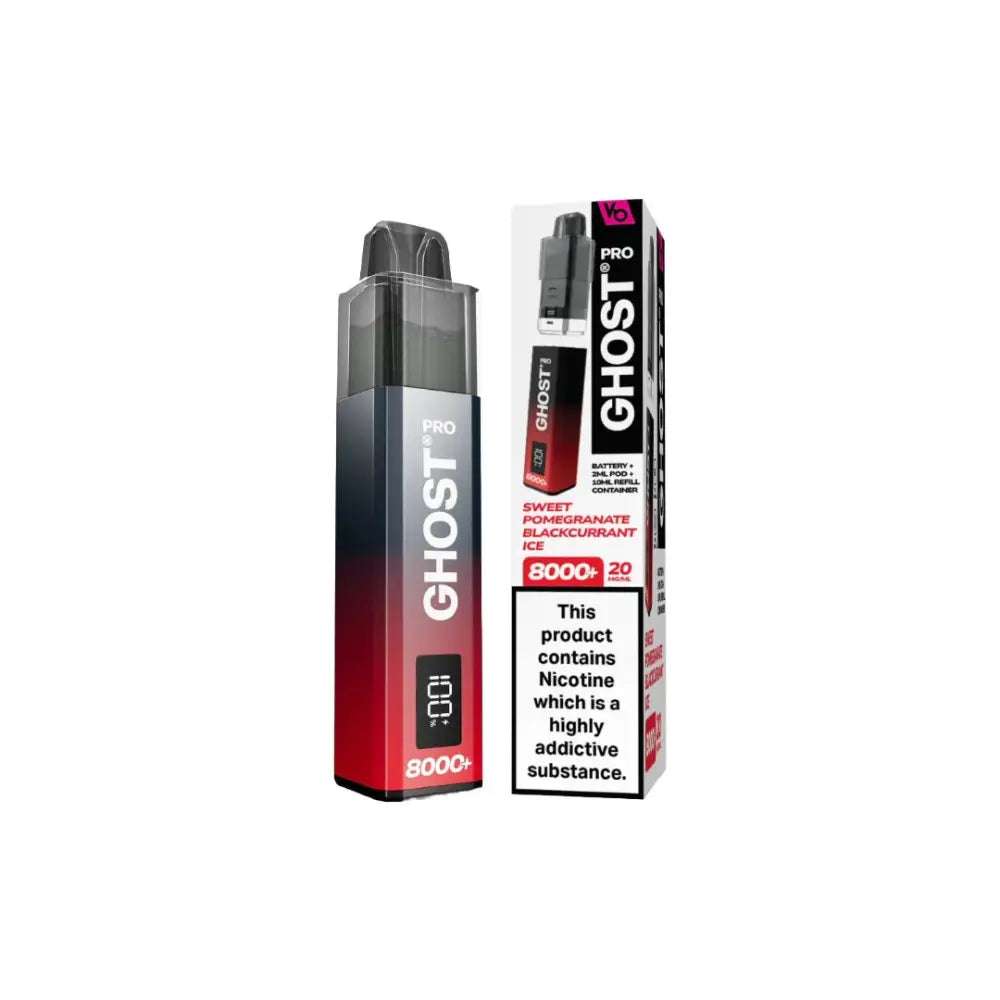 20mg Ghost Pro 8000 + By Vapes Bars Prefilled Pod Vape Kit - Vaping Products