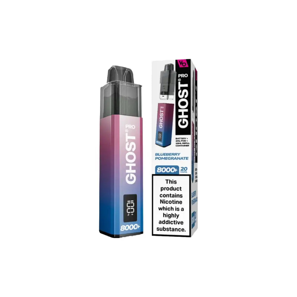 20mg Ghost Pro 8000 + By Vapes Bars Prefilled Pod Vape Kit - Vaping Products