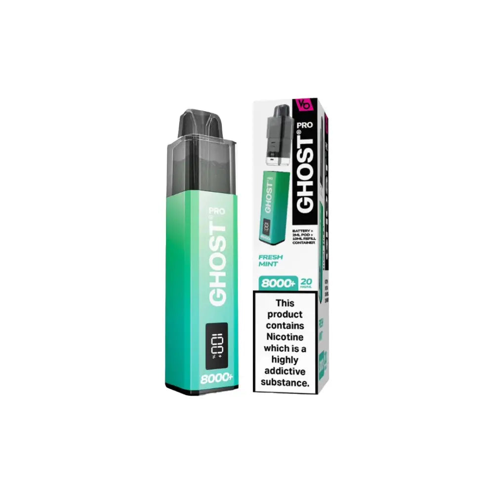 20mg Ghost Pro 8000 + By Vapes Bars Prefilled Pod Vape Kit - Vaping Products
