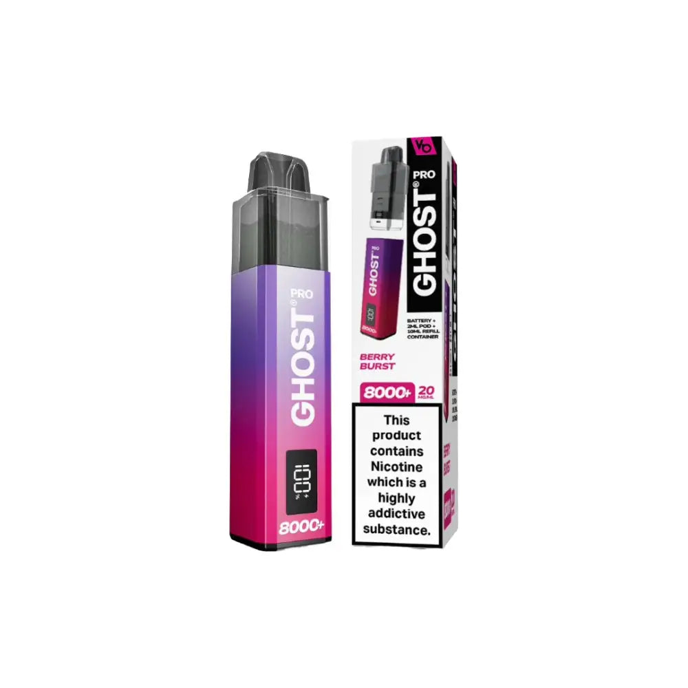20mg Ghost Pro 8000+ By Vapes Bars Prefilled Pod Vape Kit Vaping Products