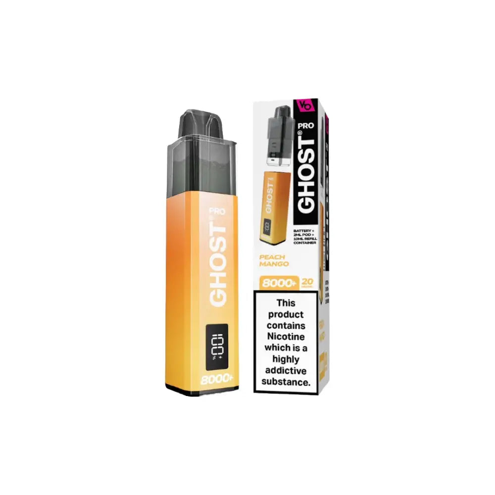 20mg Ghost Pro 8000 + By Vapes Bars Prefilled Pod Vape Kit - Vaping Products