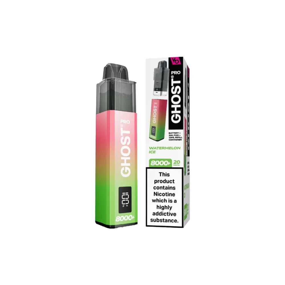 20mg Ghost Pro 8000 + By Vapes Bars Prefilled Pod Vape Kit - Vaping Products