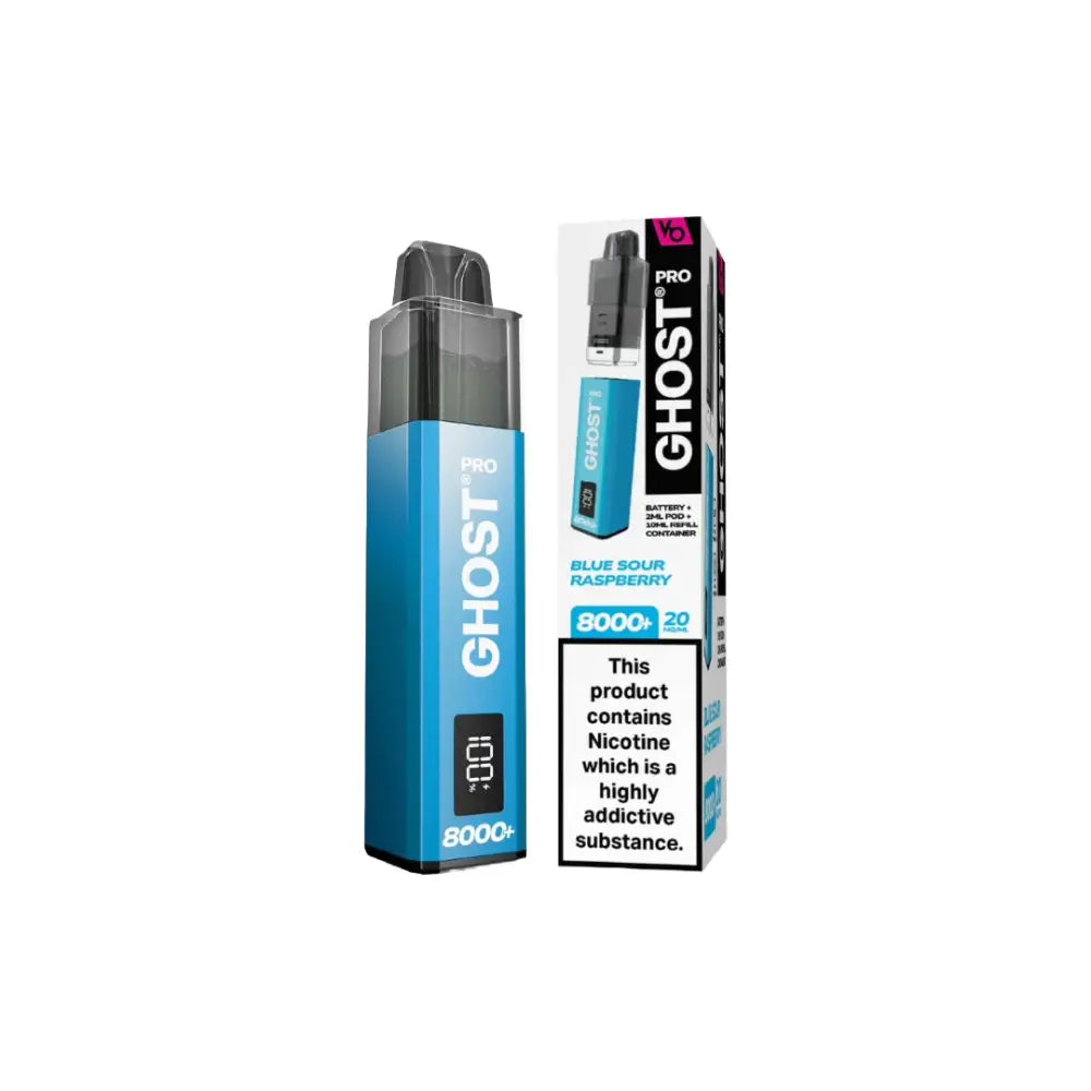 20mg Ghost Pro 8000 + By Vapes Bars Prefilled Pod Vape Kit - Vaping Products