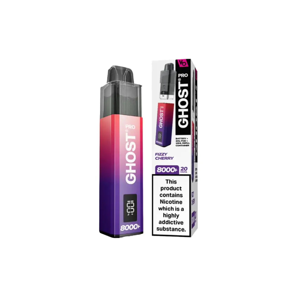 20mg Ghost Pro 8000 + By Vapes Bars Prefilled Pod Vape Kit - Vaping Products