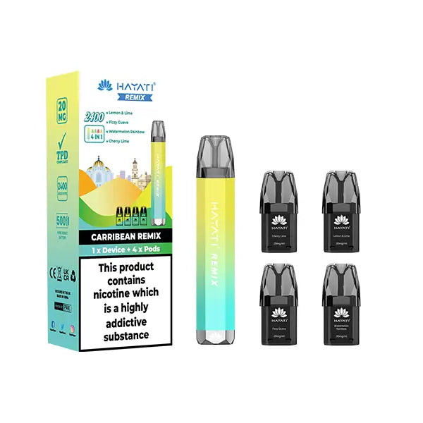 20mg Hayati Remix 4in1 2400 Pod Kit 2400 Puffs - Vaping Products