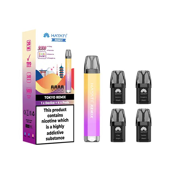 20mg Hayati Remix 4in1 2400 Pod Kit 2400 Puffs - Vaping Products