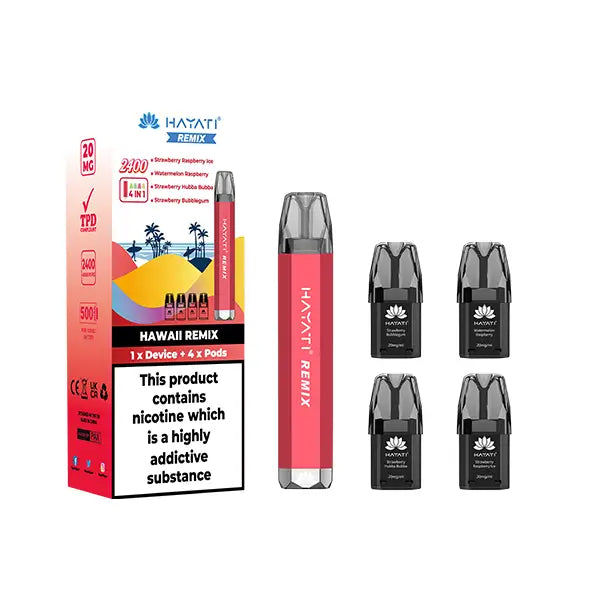 20mg Hayati Remix 4in1 2400 Pod Kit 2400 Puffs - Vaping Products