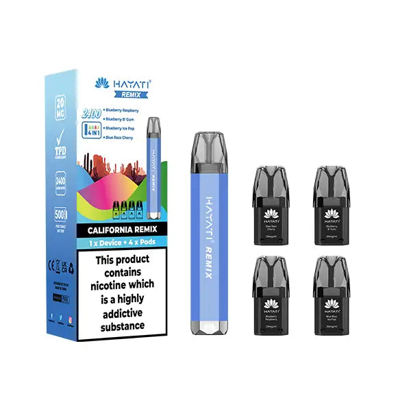20mg Hayati Remix 4in1 2400 Pod Kit 2400 Puffs - Vaping Products