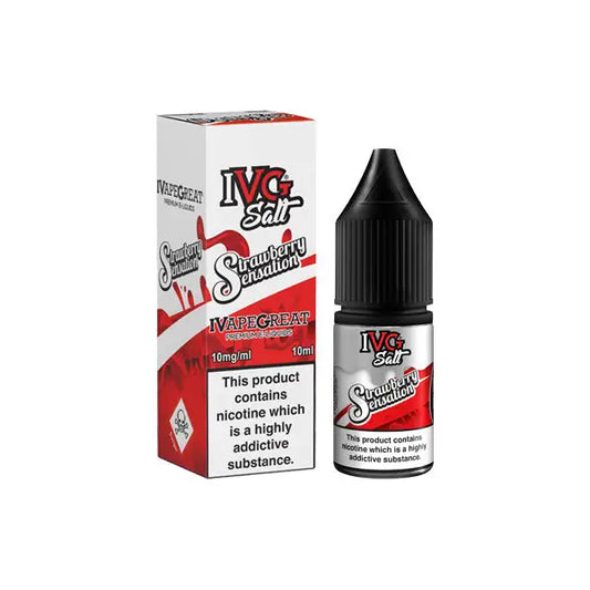 20mg I VG Salt 10ml Nic Salts (50VG/50PG) - Strawberry Sensation - Vaping Products