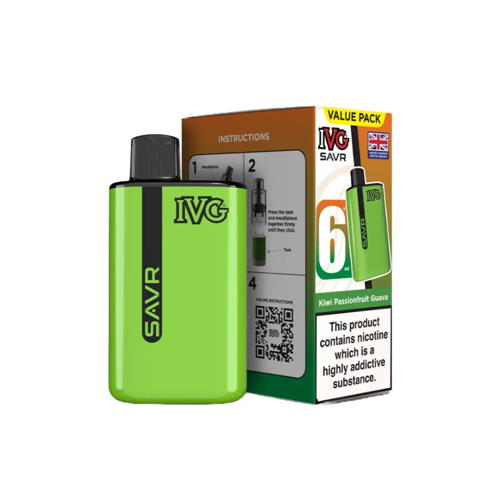 20mg I VG SAVR Prefilled Pod Vape Kit 3000 Puffs - Vaping Products