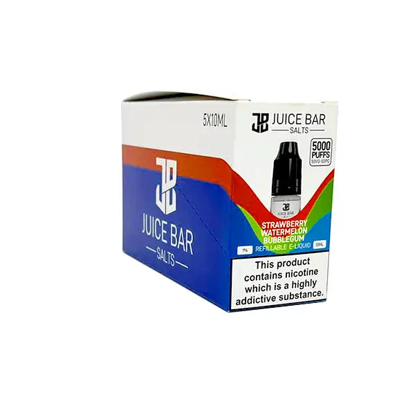 20mg Juice Bar Salts 10ml Nic Salts - Pack Of 5 (50VG/50PG) - Vaping Products