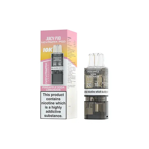 20mg Juicy Pod Novamax Prefilled Pods 10000 Puffs - Vaping Products