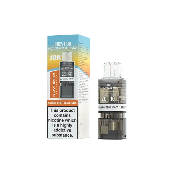 20mg Juicy Pod Novamax Prefilled Pods 10000 Puffs - Vaping Products