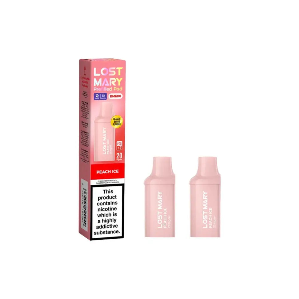 20mg Lost Mary BM600 Prefilled Replacement Pods 1200 Puffs - 2 Pcs - Vaping Products