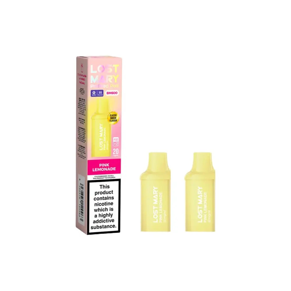 20mg Lost Mary BM600 Prefilled Replacement Pods 1200 Puffs - 2 Pcs - Vaping Products