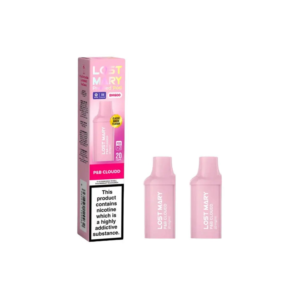 20mg Lost Mary BM600 Prefilled Replacement Pods 1200 Puffs - 2 Pcs - Vaping Products