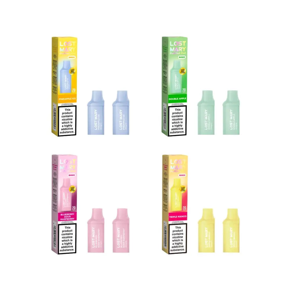 20mg Lost Mary BM600 Prefilled Replacement Pods 1200 Puffs - 2 Pcs - Vaping Products