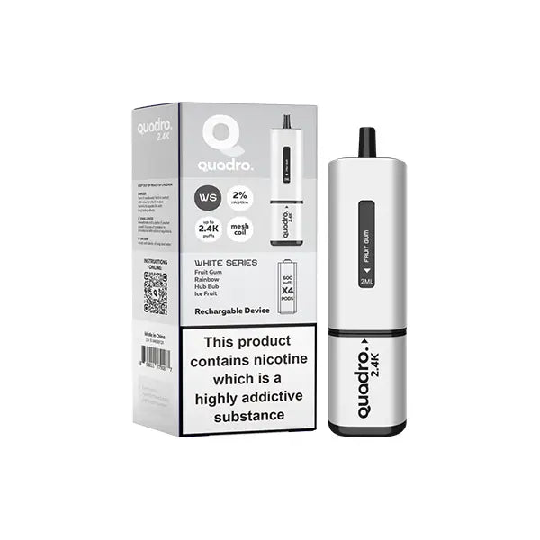 20mg Quadro 2.4K Pod Vape Kit 2400 Puffs - Vaping Products