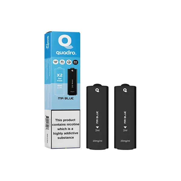 20mg Quadro 2.4k Replacement Pods - 2ml - Vaping Products