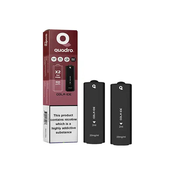 20mg Quadro 2.4k Replacement Pods - 2ml - Vaping Products