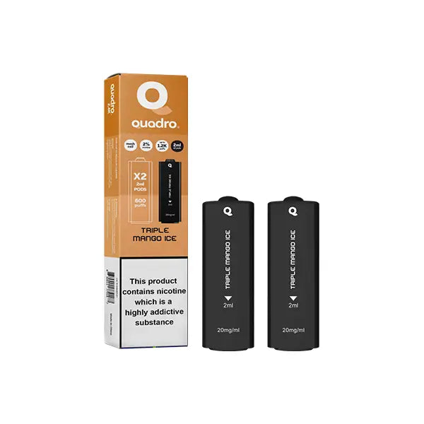 20mg Quadro 2.4k Replacement Pods - 2ml - Vaping Products