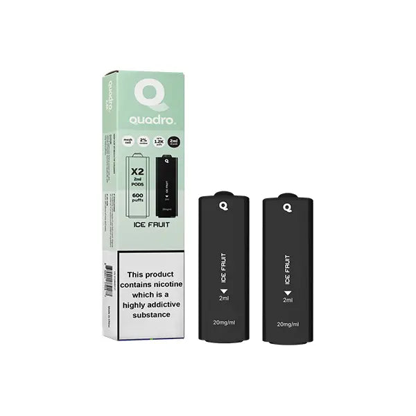 20mg Quadro 2.4k Replacement Pods - 2ml - Vaping Products