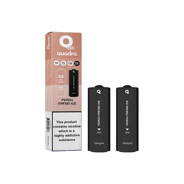20mg Quadro 2.4k Replacement Pods - 2ml - Vaping Products