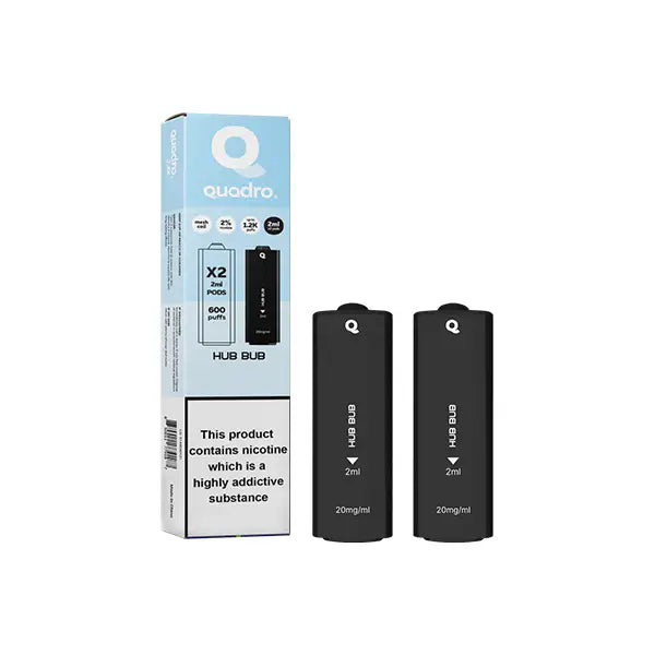 20mg Quadro 2.4k Replacement Pods - 2ml - Vaping Products