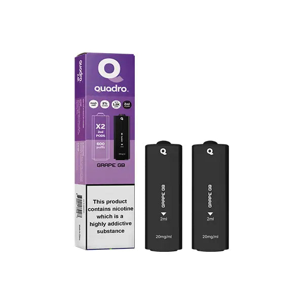 20mg Quadro 2.4k Replacement Pods - 2ml - Vaping Products