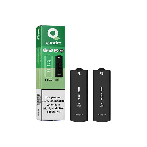 20mg Quadro 2.4k Replacement Pods - 2ml - Vaping Products