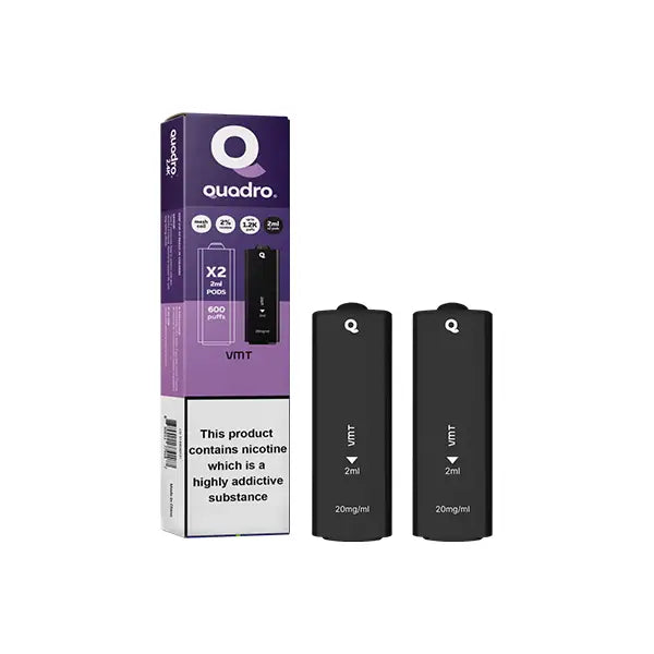 20mg Quadro 2.4k Replacement Pods - 2ml - Vaping Products