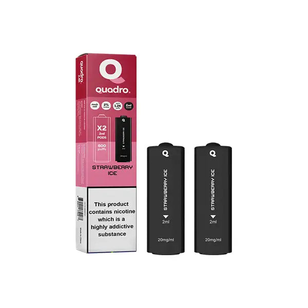 20mg Quadro 2.4k Replacement Pods - 2ml - Vaping Products