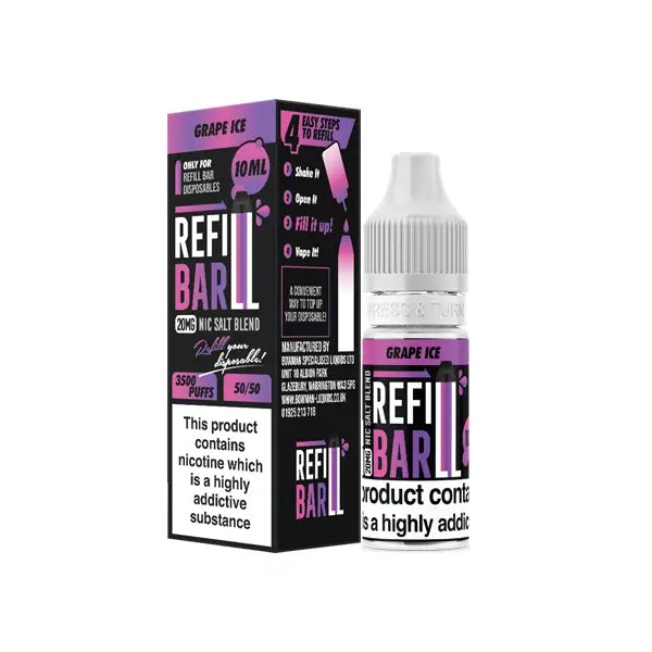 20mg Refill Bar Salts 10ml Nic Salts (50VG/50PG) - Vaping Products