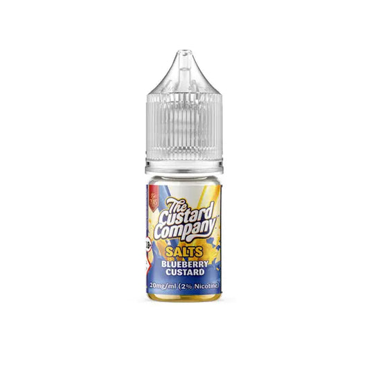 20mg The Custard Company Flavoured Nic Salt 10ml (50VG/50PG) - Blueberry Custard - Vaping Products