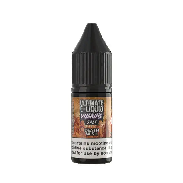 20mg Ultimate E-Liquid Villains Salts 10ml Nic Salts (50VG/50PG) - Death Wish - Vaping Products